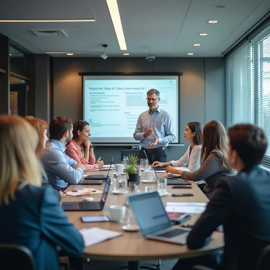 Taller de capacitación ejecutiva en progreso